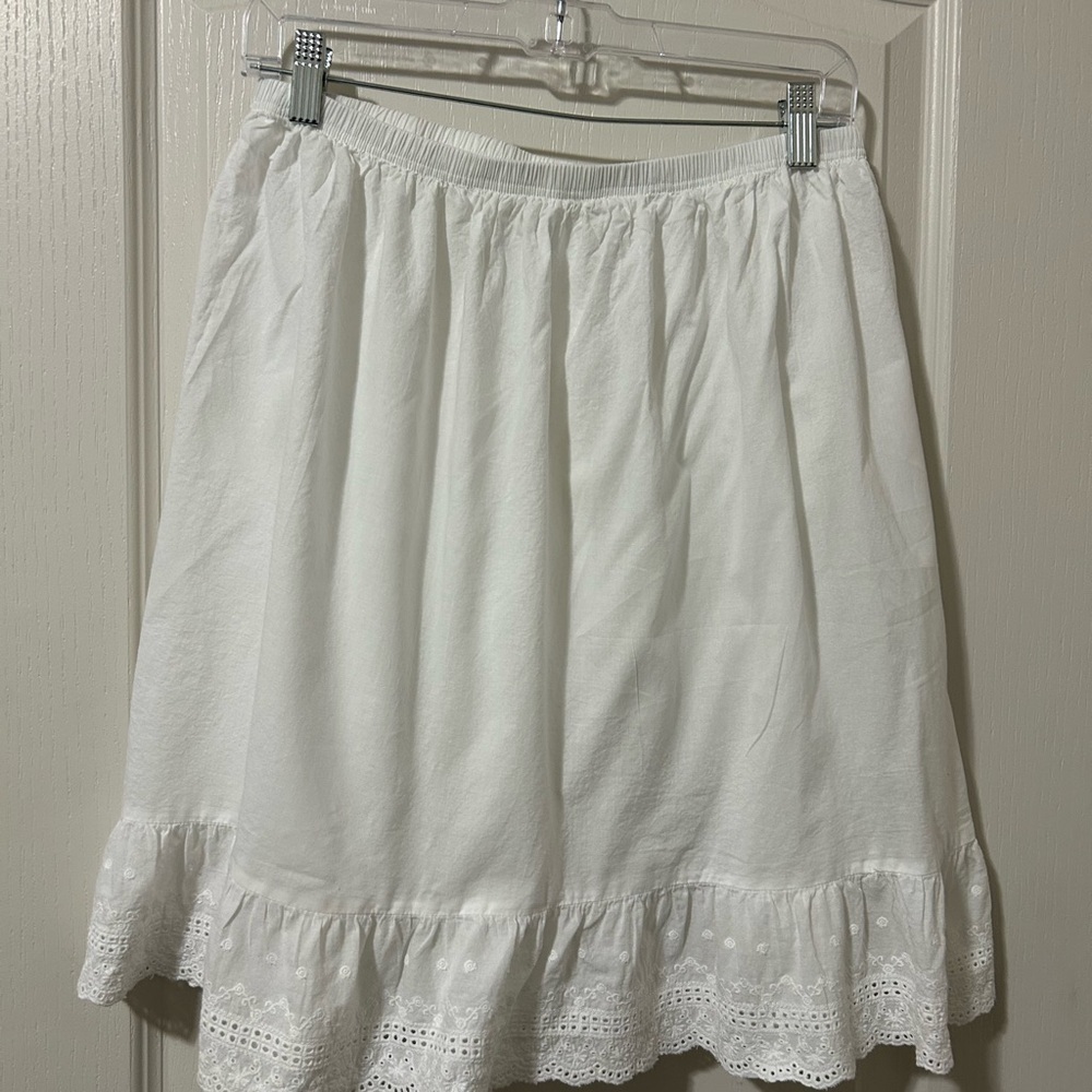 White Ruffle Hem Slip - Picture 2 of 7